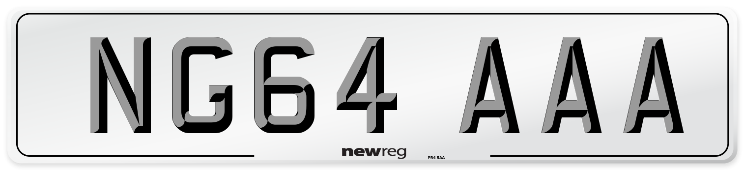NG64 AAA Number Plate from New Reg